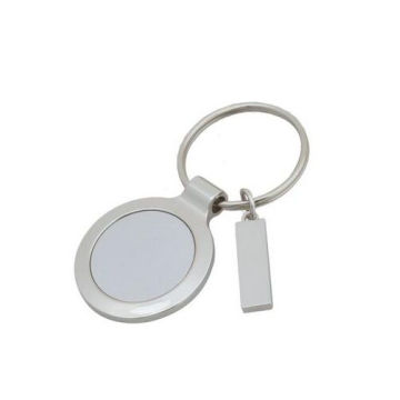 Round Key Ring, Blank Keychain with Accessory (GZHY-KA-018)